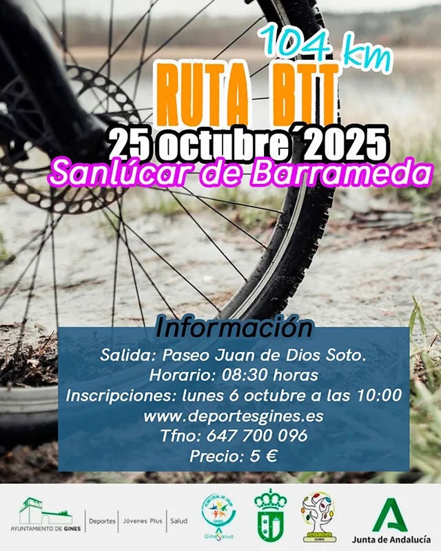 cartel ruta bicicleta oct